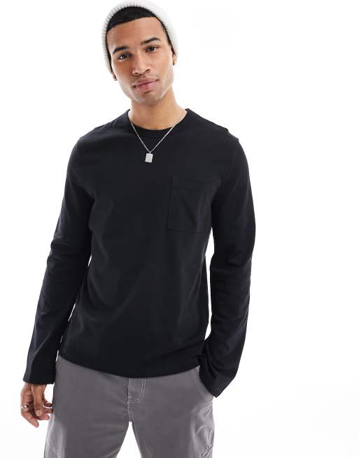 HEAVYWEIGHT LONG SLEEVE T-SHIRT [BLACK]