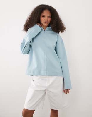 Asos Design Long Sleeve Jacket In Blue
