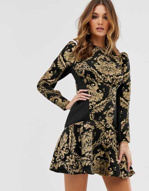 Long sleeve sale jacquard dress