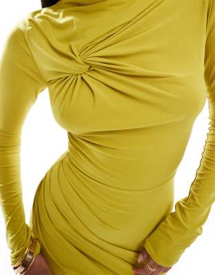 slim fit dress slacks GISELLE RUFFLE MAXI DRESS