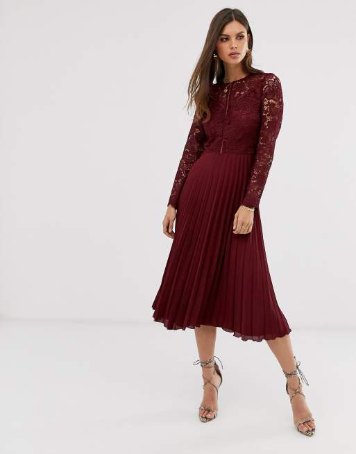 Asos store maroon dress