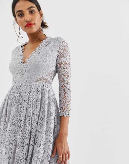 Asos grey sales prom dress