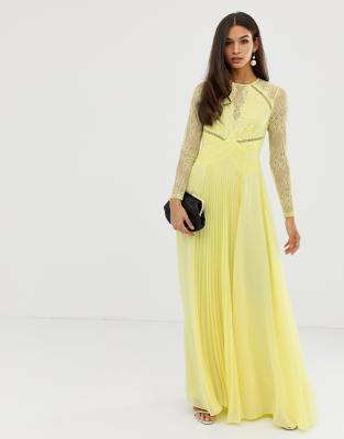 lemon long dress