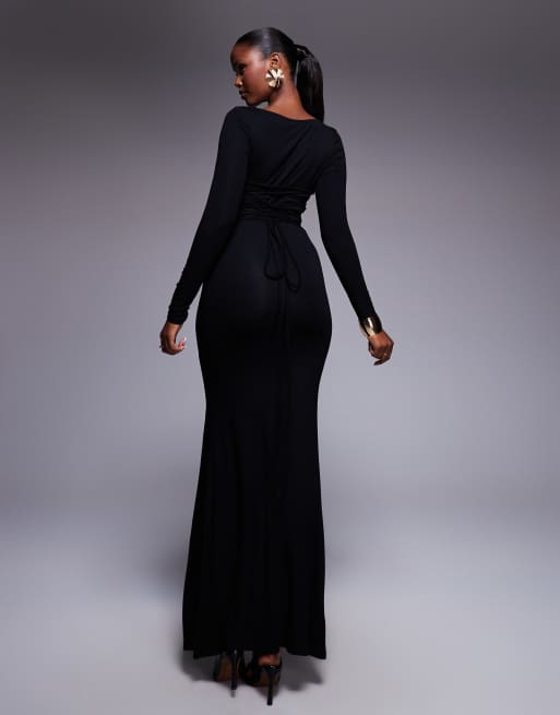 Long Sleeve Asos Dresses For Party ASOS DESIGN Long Sleeve Lace-up