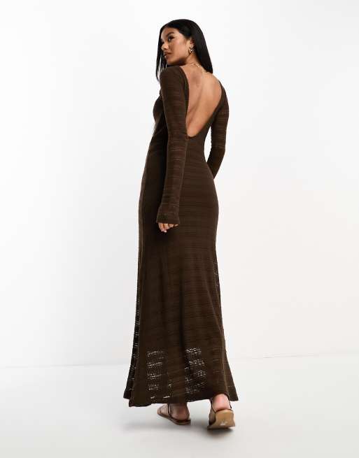 Asos long sleeve gown best sale