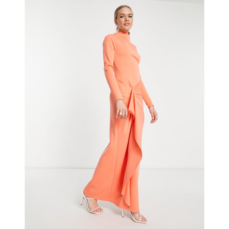 Asos coral dress sale