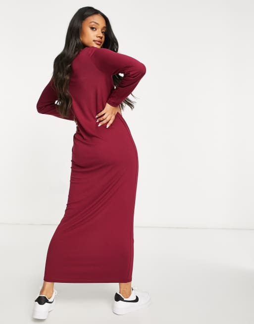 Berry long outlet dress