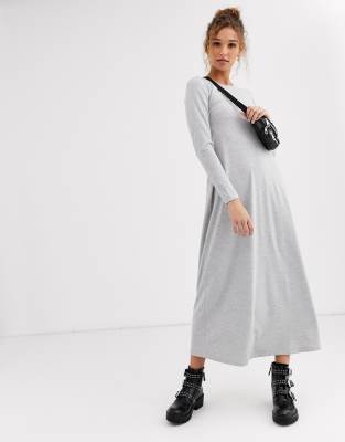 long sleeve t shirt maxi dress