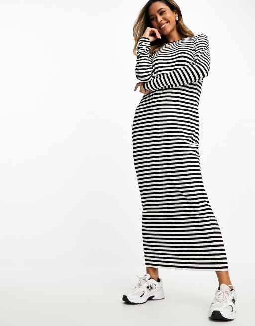 Maxi dress clearance with t shirt