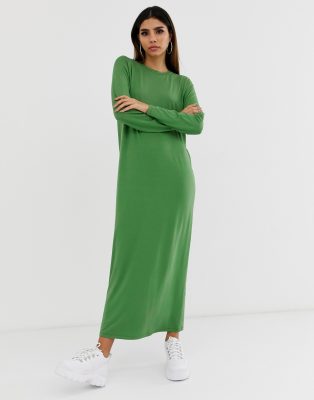 long sleeve t shirt maxi dress