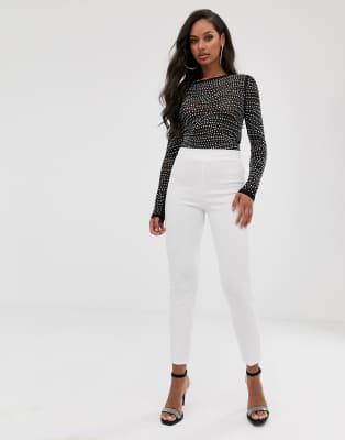 asos white mesh top