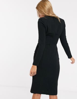 asos long sleeve midi dress