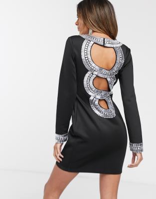 asos long sleeve mini dress