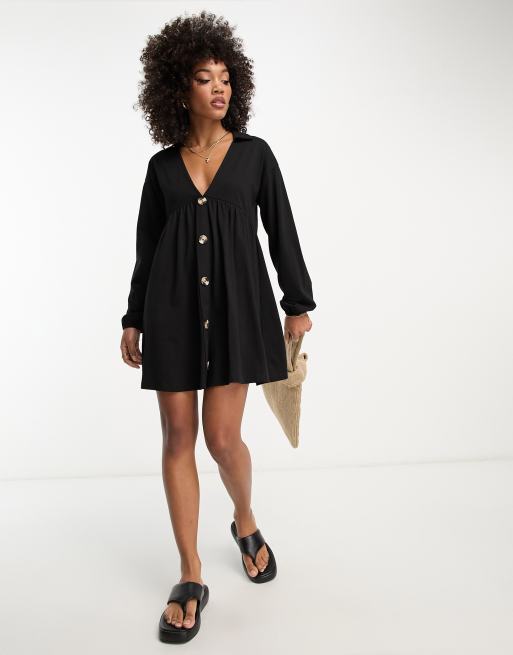 Black smock best sale dress asos