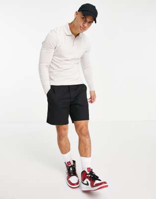 long sleeve polo with shorts