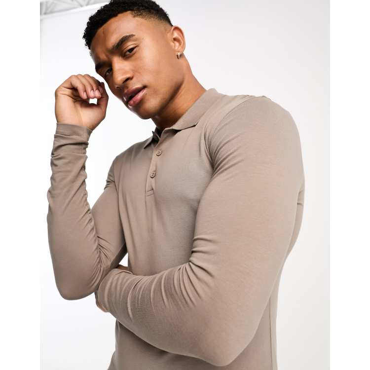 Asos long clearance sleeve polo shirts