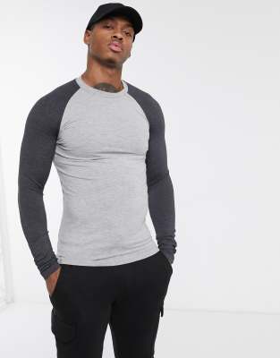 muscle fit raglan t shirt