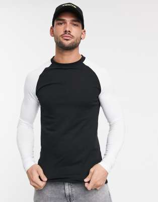 muscle fit raglan t shirt
