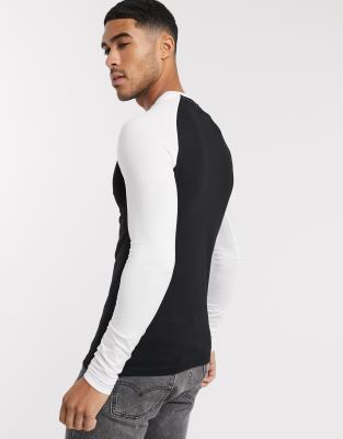 muscle fit raglan t shirt