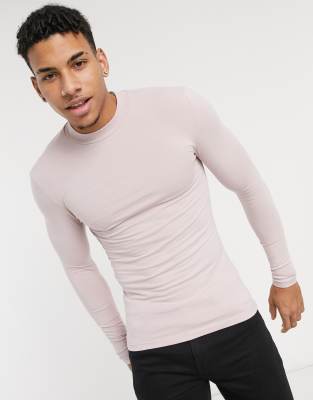 white muscle fit turtleneck shirt