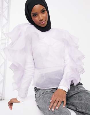 asos frill top