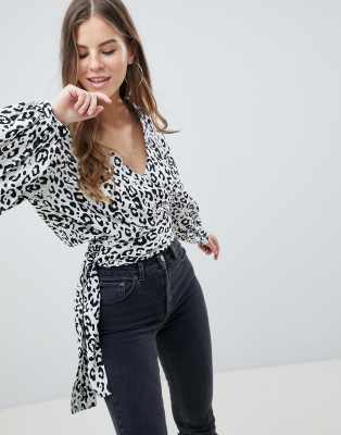 asos leopard top