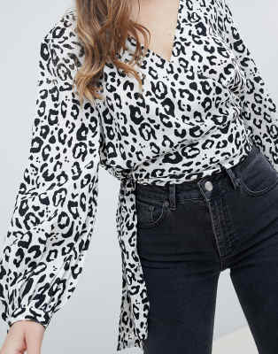 asos leopard top