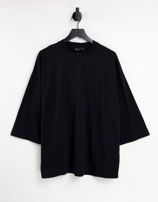 ASOS DESIGN long sleeve t-shirt with wide sleeve in black