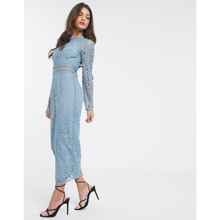 Dusty blue 2025 dress asos