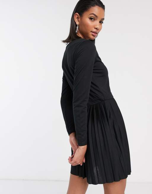 asos black pleated dress Point Of Pretty Pleated Maxi in Black Curves  Impressions Online Boutique