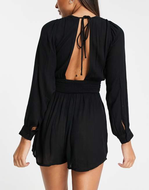 Black beach hot sale playsuit