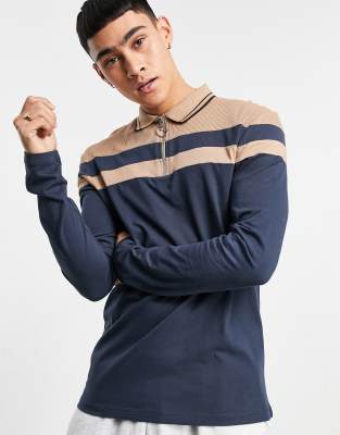 athletic long sleeve polo