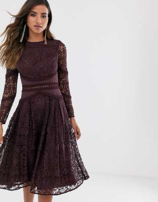 asos long sleeve evening dresses