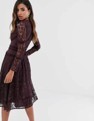 asos long sleeve evening dresses