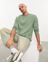 ASOS EDITION relaxed long sleeve t-shirt in chainmail in gold