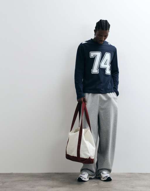 ASOS DESIGN long sleeve relaxed t-shirt with 72 graphic in navy, 4 of 5