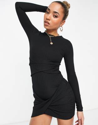 bodycon ribbed mini dress