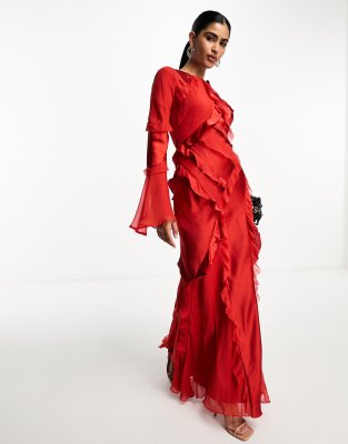 ワンピース room306 Ruffle sleeve long dress 71efLsn3YqL._UY350_.jpg