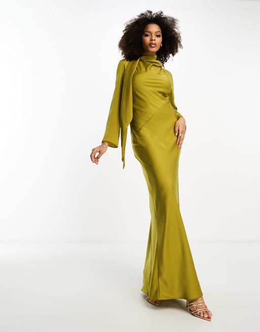 Asos gold shop maxi dress