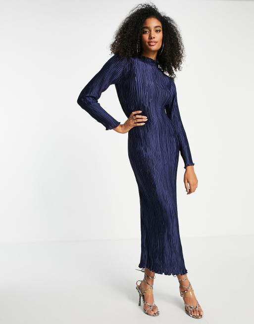 Designer long store sleeve maxi dress