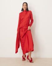 ASOS DESIGN plisse maxi dress in black