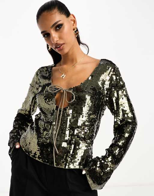 Asos sparkly tops sale