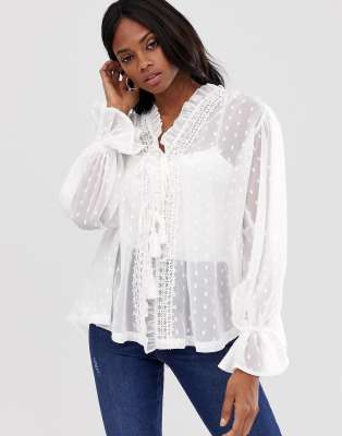 sheer blouse asos