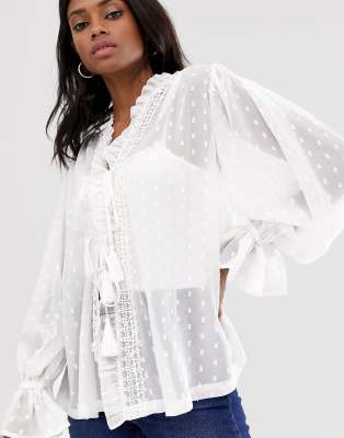 sheer blouse asos