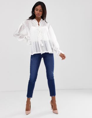 sheer blouse asos