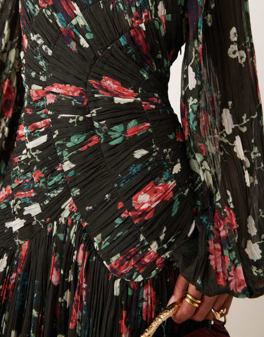 casual style maxi dress Black Maxi Dress with Pockets