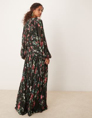 chinese dress ladies Ditsy Floral Green Shirred Maxi Dress I Frill Straps I Online Dresses   eyes on floyd