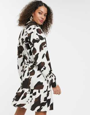 cow print t shirt dress