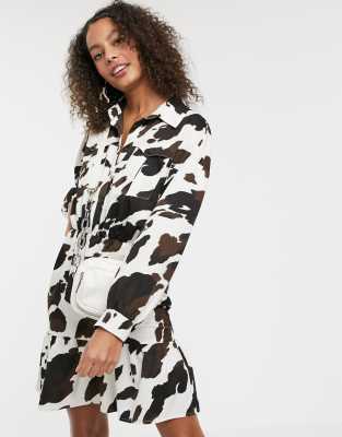 cow print shirt dress