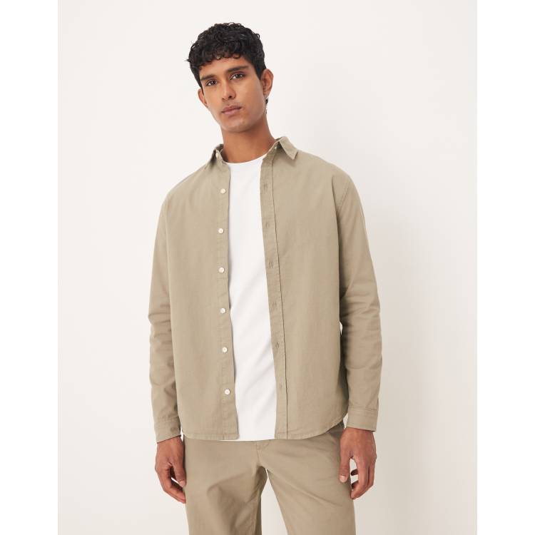 light beige dress shirt Men's Beige Long Sleeve Dress Shirt 21.5 37/38 / Beige
